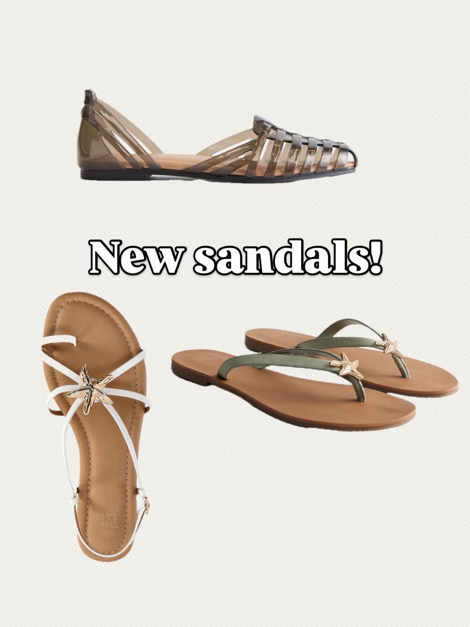 Walmart has the cutest new sandals, look at the cute starfish details!