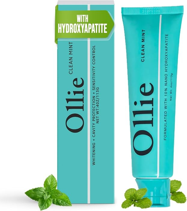 Ollie Fluoride Free 10% Nano Hydroxyapatite Toothpaste for Remineralizing Enamel, Sensitive Teeth... | Amazon (US)
