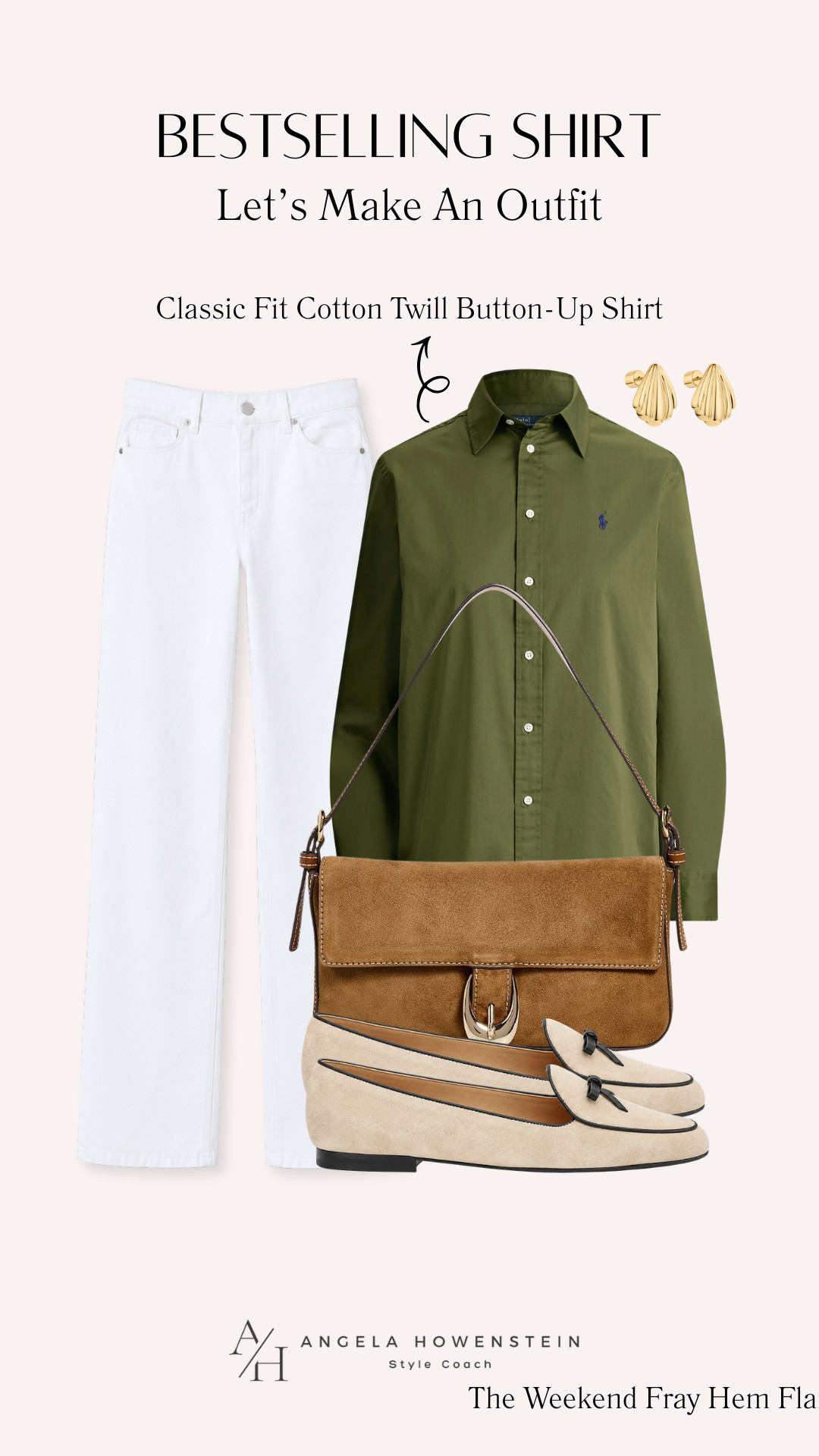 This bestselling Classic Fit Cotton Twill Button-Up Shirt is one of those wardrobe staples you’ll reach for year-round. I paired it with white fray hem jeans, suede loafers, and a rich brown shoulder bag for an effortless look that’s perfect for casual Fridays, lunch with friends, weekend shopping, or sightseeing on your next getaway.

👩‍💻 LTK PRO TIPS
❤️ Heart = Support my posts ;-)
🔖 Save = Get sale & restock alerts for the things you love!
📋 Lists = Keep favorites organized (List ideas: Christmas, Birthdays, and Vacations!)
📲 Share = Send lists and products to a friend (or your daughters like me).
💬 Comment = Ask me anything, and I’ll answer. ;-) 

 #LTKootd #LTKSeasonal #LTKOver40