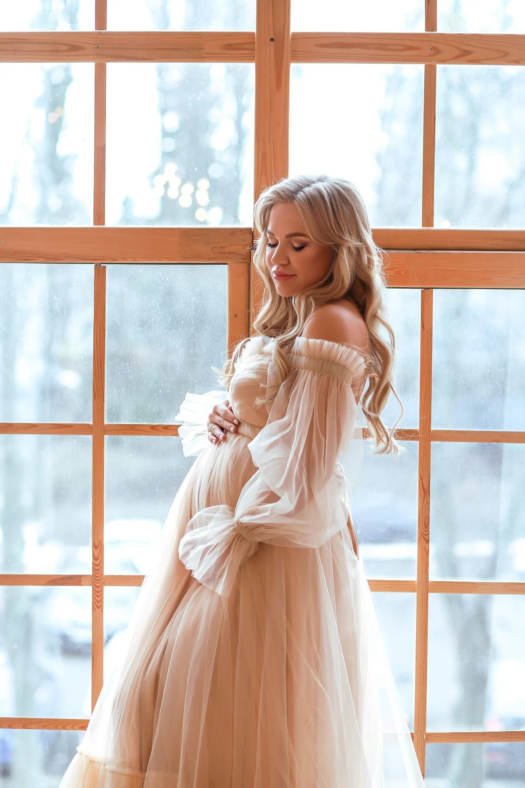 Tulle Maternity Dress Adjustable Size Dress Women Pregnancy Photoshoot Dress Tulle Maternity Gown... | Etsy (US)