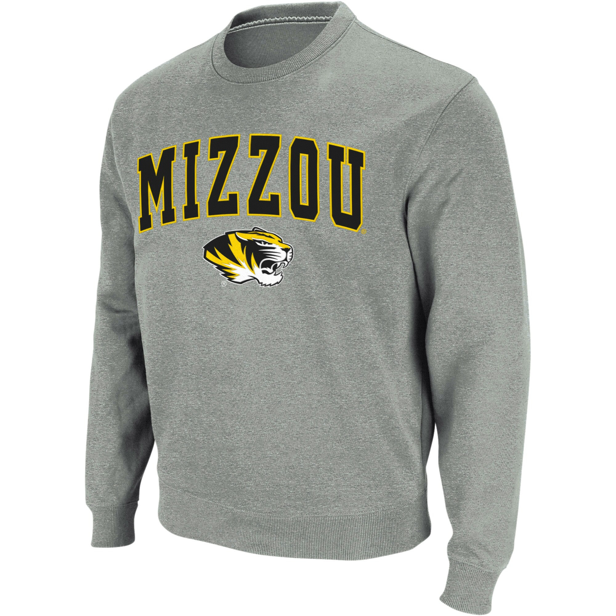 Missouri Tigers Colosseum Arch & Logo Crew Neck Sweatshirt - Heather Gray | Fanatics