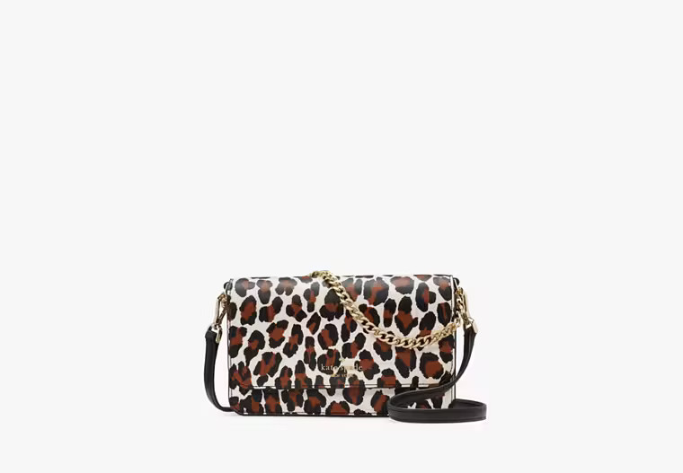 Madison Spotted Leopard Willow Mini Flap Crossbody | Kate Spade Outlet