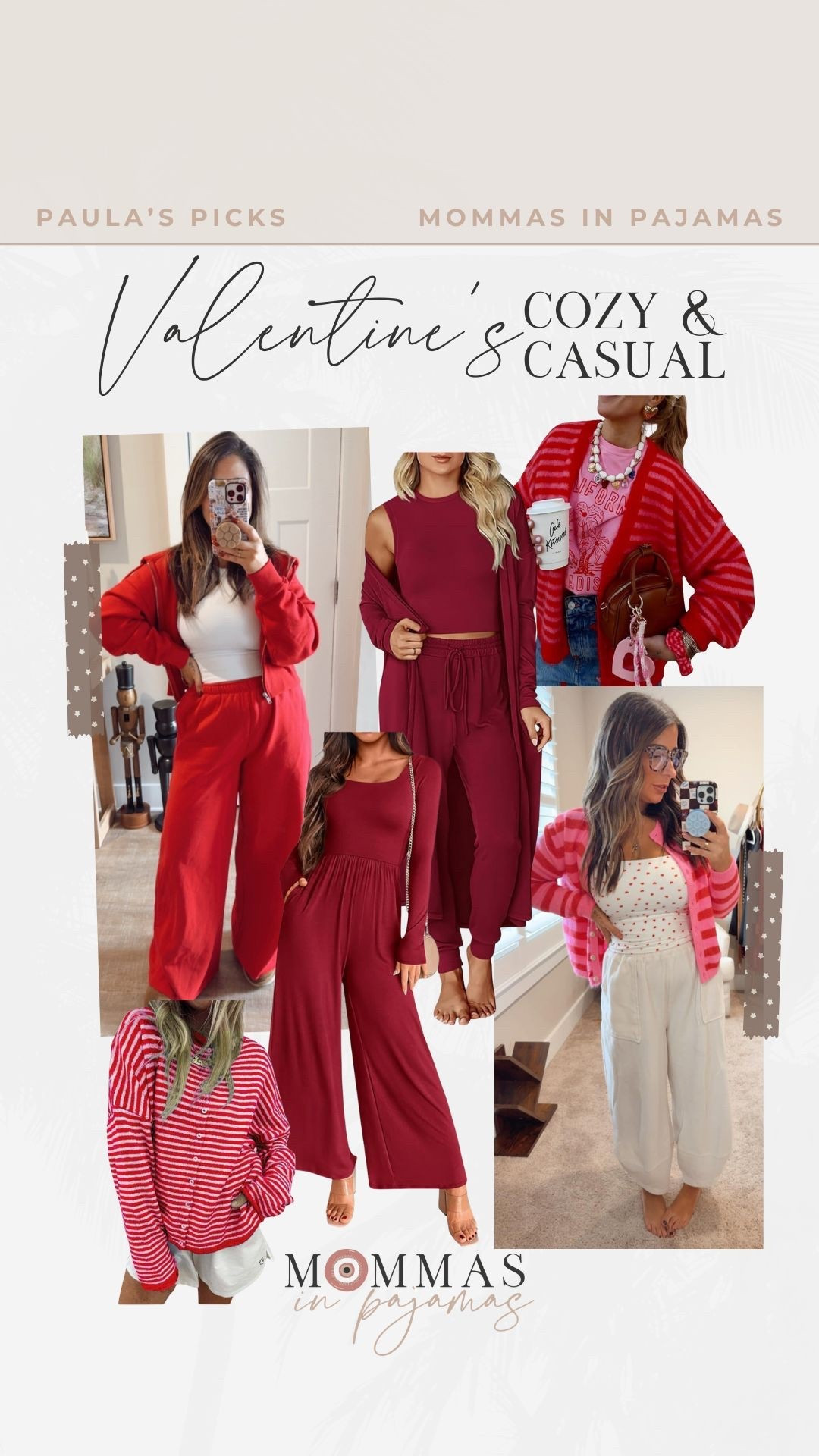 If you’re planning a cute cozy Valentine’s Day in this year these outfits are so freaking cute. You know I had to include some of my favorite lounge sets and these sweaters are super cute. I paired this hot pink and red striped cardigan with an adorable tank with some of my favorite short girl approved lounge pants, but it’s also so super cute with jeans.comfy Valentine’s Day outfit inspo, petite girl approved red lounge outfit

#LTKFindsUnder50 #LTKPetite #LTKMidsize
