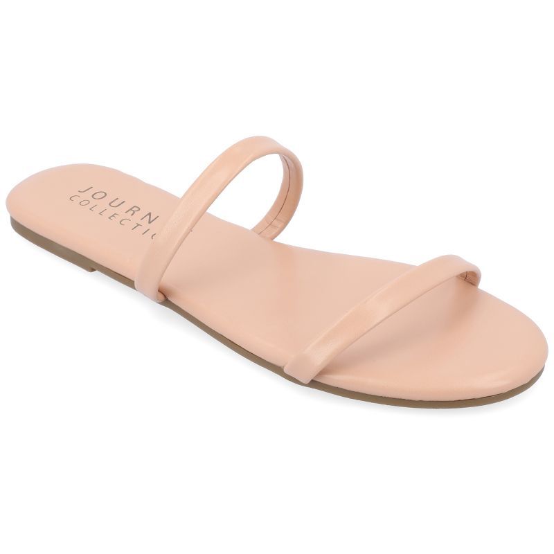 Journee Collection Womens Adyrae Tru Comfort Foam Slide Flat Sandals | Target