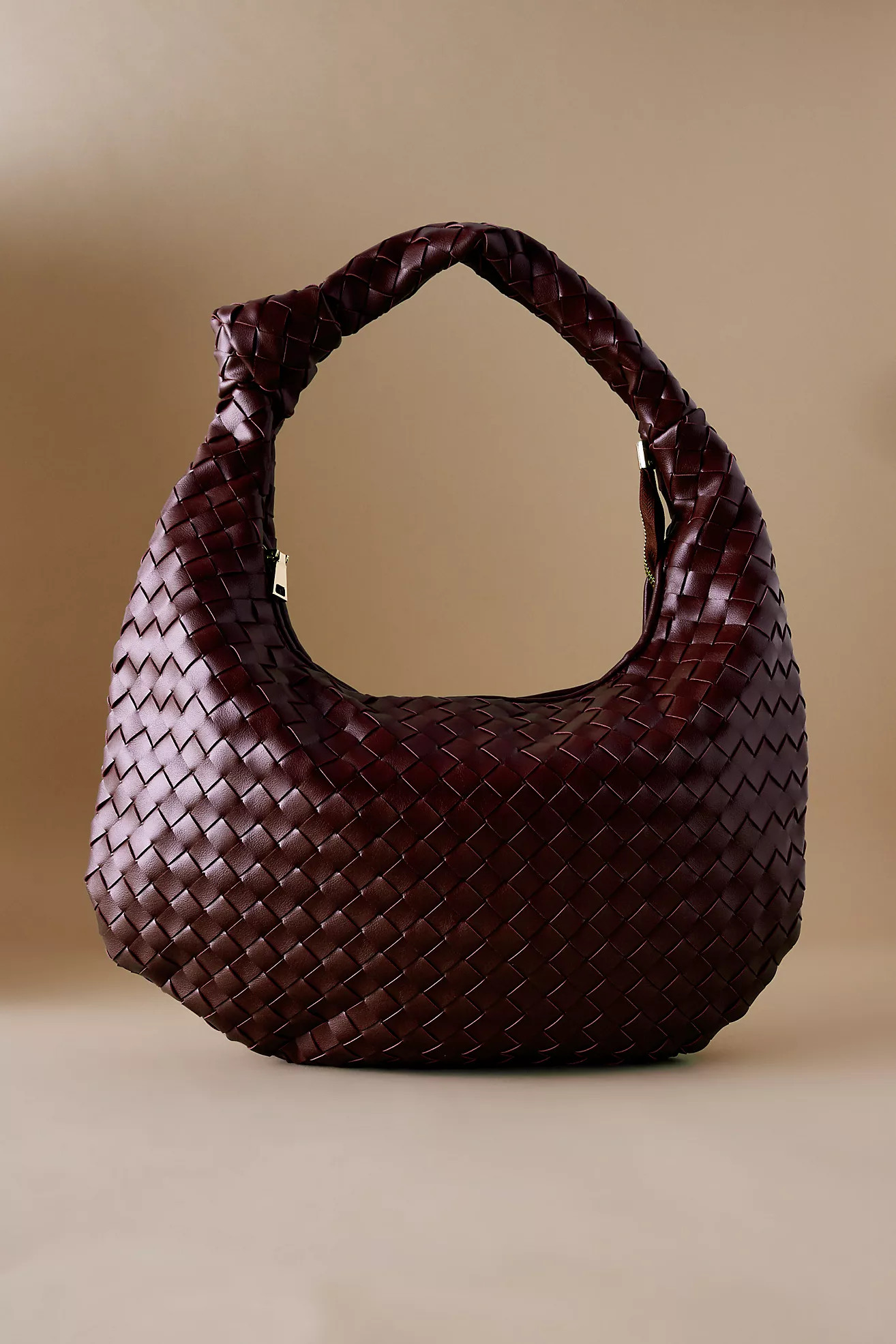 The Brigitte Woven Faux-Leather Satchel Bag by Melie Bianco: Oversized Edition | Anthropologie (UK)