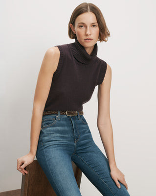 Mazzy Cashmere Sleeveless Sweater | Veronica Beard
