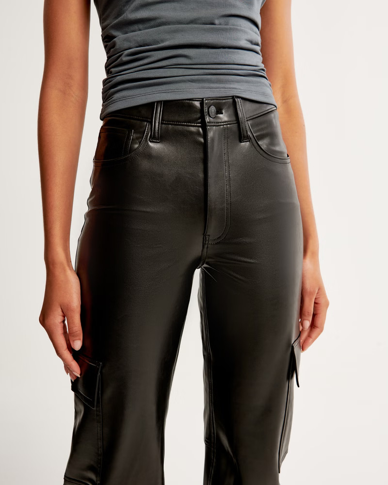 Vegan Leather Cargo 90s Relaxed Pant | Abercrombie & Fitch (US)