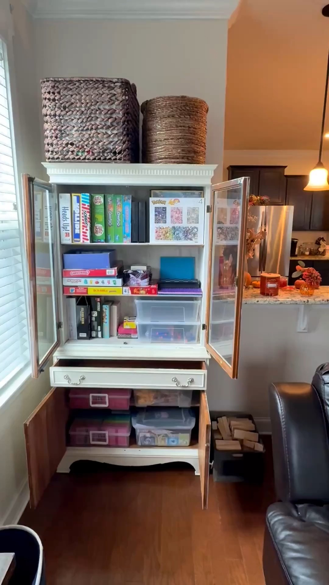 Cabinet, Board Games, Home Organization, Cabinet with Drawers, Dining Room, Kitchen, Office 