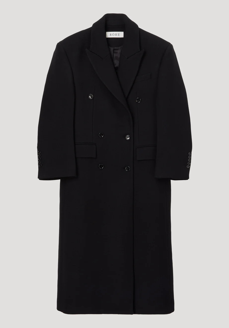 hourglass wool coat | black | Rohe