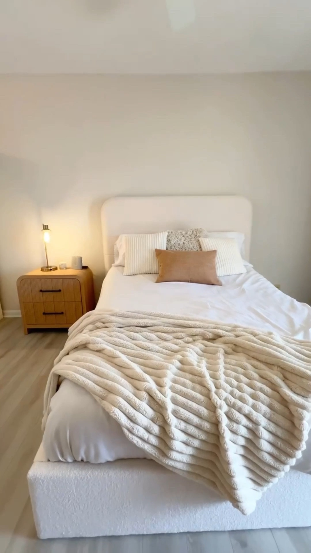 This is more than a bedroom makeover, it’s part of my healing journey and moving forward into a new chapter🌿✨

After my divorce, I knew I needed a space that finally felt like me. I’ve learned that wellness isn’t just about our bodies or routines, it’s also about the spaces we live in.

Partnering with @cityfurniture was so special - my bedroom was transformed into a tranquil haven. From a beautiful new bed frame to the matching dresser and nightstand and the thoughtful touches like the gold lamp with charging pad, flower arrangement, and bookends - every piece feels intentional, comfortable, and supportive for daily life. And the best part? They delivered and set everything up for me. Fluffy Pillow covers & fur throw completed the look!Everything here is currently available- message me for links or head to IG stories. 

#CityFurniture #furthrow #CityFurniturepartner #BedroomMakeover #Bedroomstyling #boucle #RoomTransformation #HealingafterDivorce #MidlifeWellness #platformbed #HomeSanctuary

#LTKHome