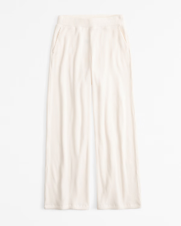 Brushed Rib Wide Leg Sweatpant | Abercrombie & Fitch (US)