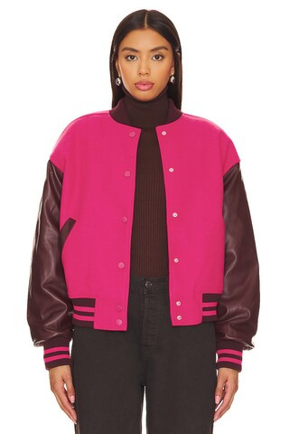 Good American Varsity Bomber in Love Potion007 from Revolve.com | Revolve Clothing (Global)