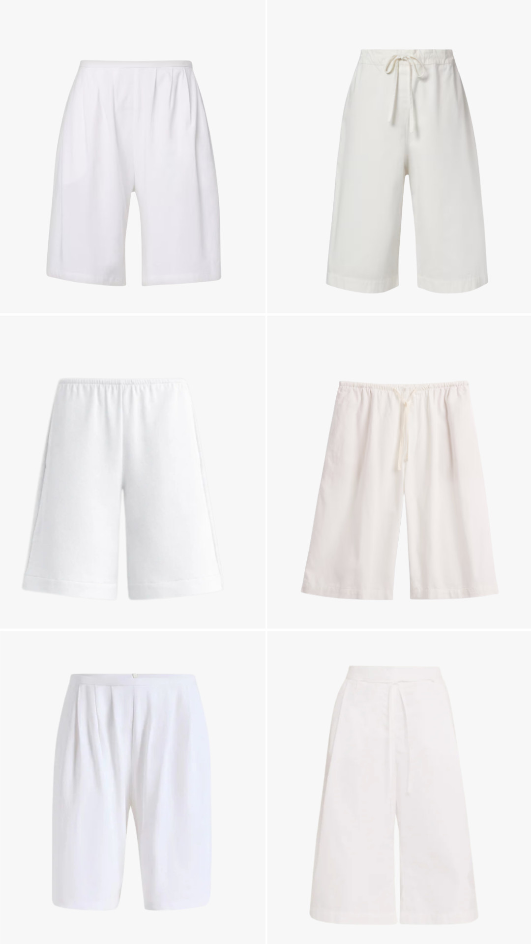 White bermuda shorts 

 