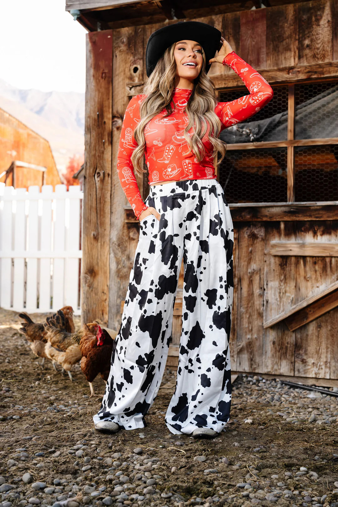 Not My First Rodeo Cow Print Pants | WKNDchasers