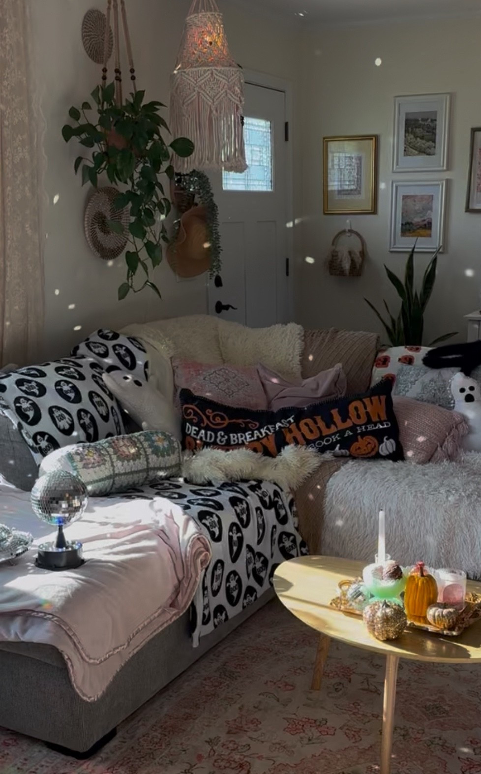 My fav disco ball! It spins and puts little sparkles everywhere in the sunlight! 