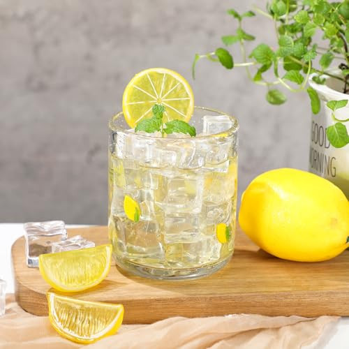 SiliFine 1 Pcs Lemon Icon Juice Glasses - 14oz Yellow Lemon Stemless Wine Drinking Coffee Glass Cup for Summer Party Supplies & Gift | Amazon (US)