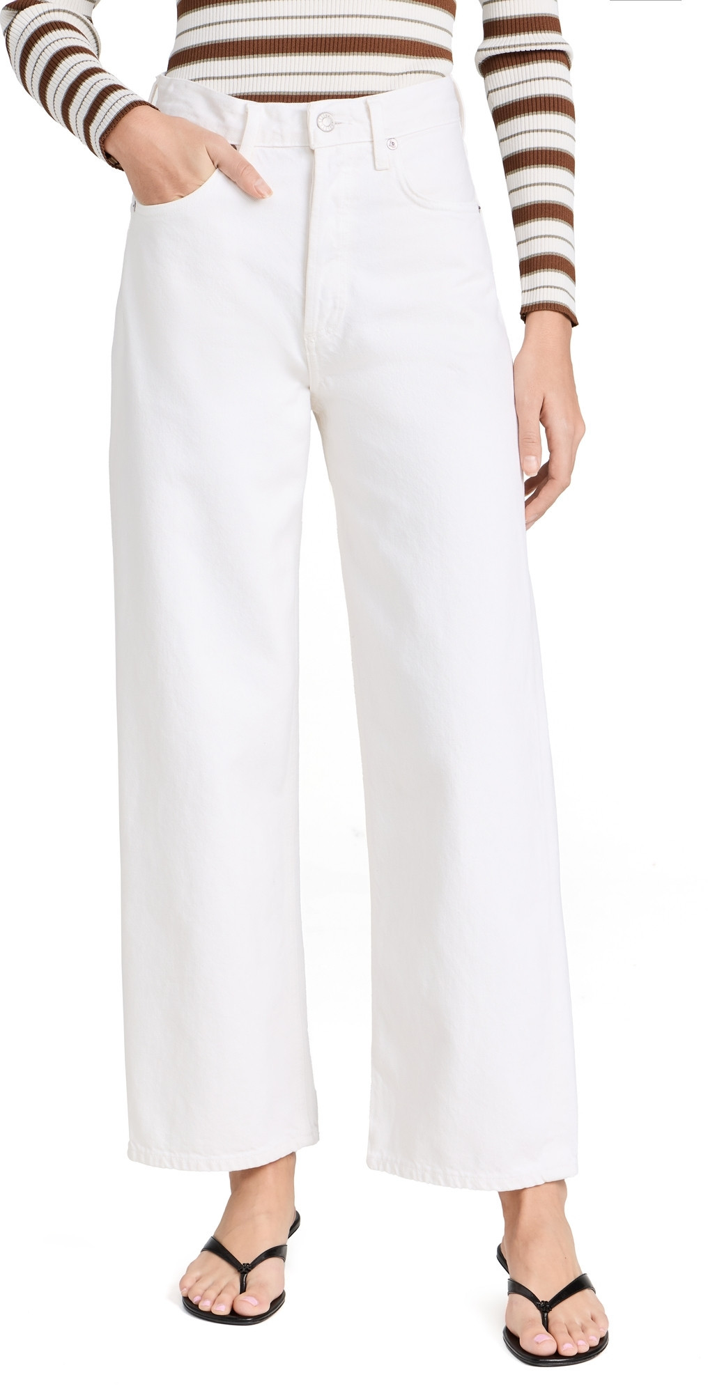 AGOLDE Ren: High Rise Wide Leg Jeans Fortune Cookie 33 | Shopbop