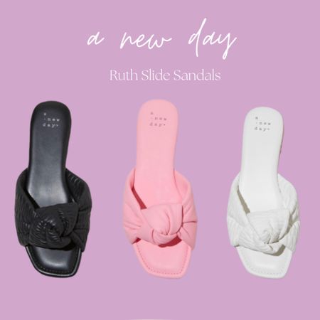 New at Target! Slide Sandals 🎯 Love the knotted details!

Available in 3 colors & fit me TTS!

#LTKSeasonal #LTKstyletip #LTKshoecrush