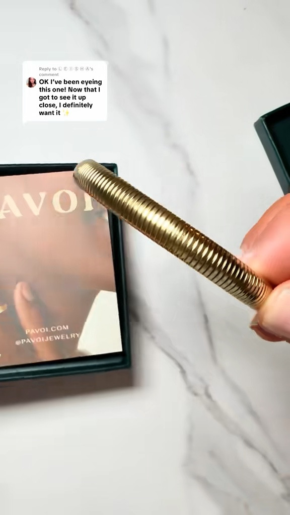 When your jewelry looks designer but your bank account says thank you 💋 

Pavoi 14k gold plated chunky flexible statement cobra bracelet ✨

#PAVOIjewelry #AmazonFinds #AffordableJewelry #GoldAesthetic#LTKStyleTip

#LTKHoliday #LTKCyberWeek #LTKGiftGuide