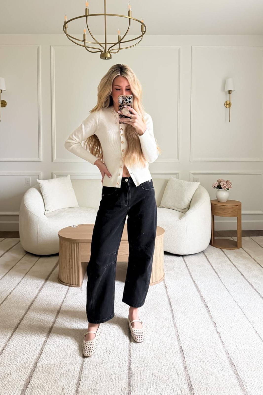 Wore this neutral look for a presentation the other day!

Style guide, neutral outfit, outfit inspo, business casual, cardigan, barrel jeans, black jeans, spring style, flats, spring flats, mesh flats, Amazon fashion

#LTKSeasonal #LTKmomlife #LTKootd