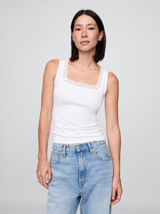 Lace-Trim Tank Top | Gap (CA)
