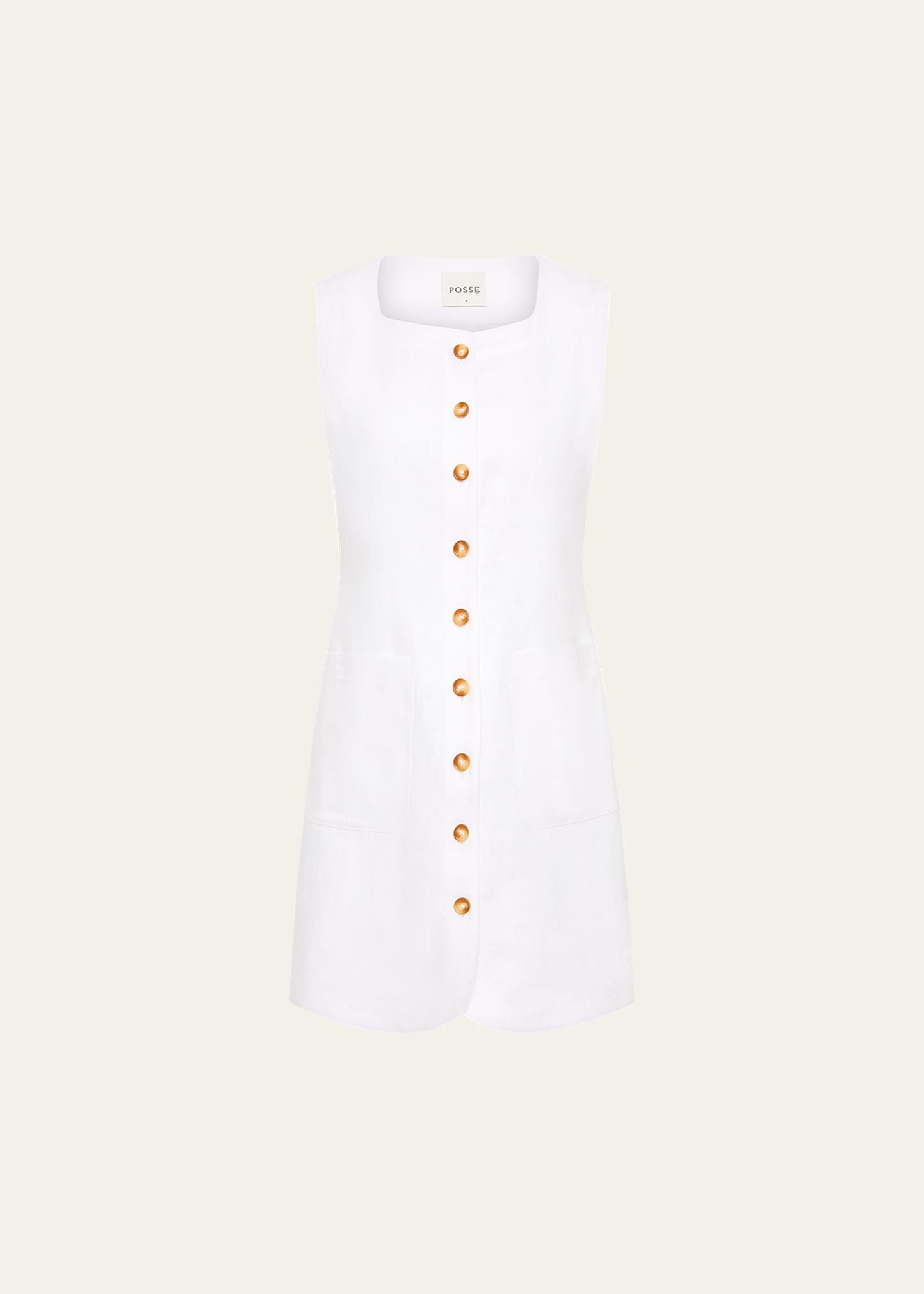 Posse Emma Button-Front Mini Dress | Bergdorf Goodman