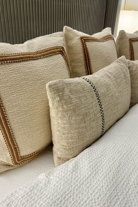 Beautiful neutral throw pillows $25 or under at @Target #targethome #targetstyle , bedroom design, budget friendly home decor 

#LTKSaleAlert #LTKHome #LTKFindsUnder50