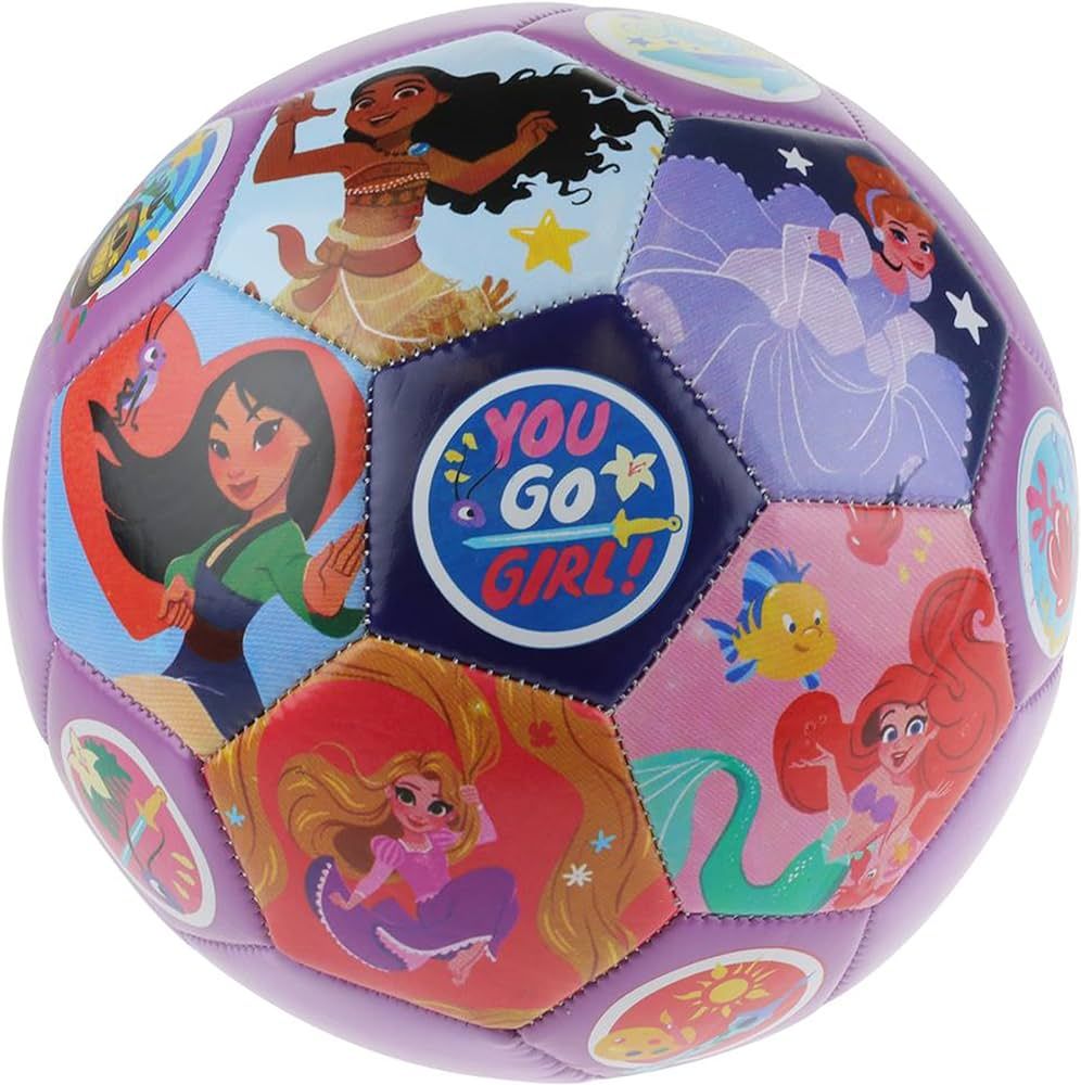Capelli Sport Disney Princess Soccer Ball, You Go Girl Youth Kids Soccer Ball, Purple, Size 5 | Amazon (US)
