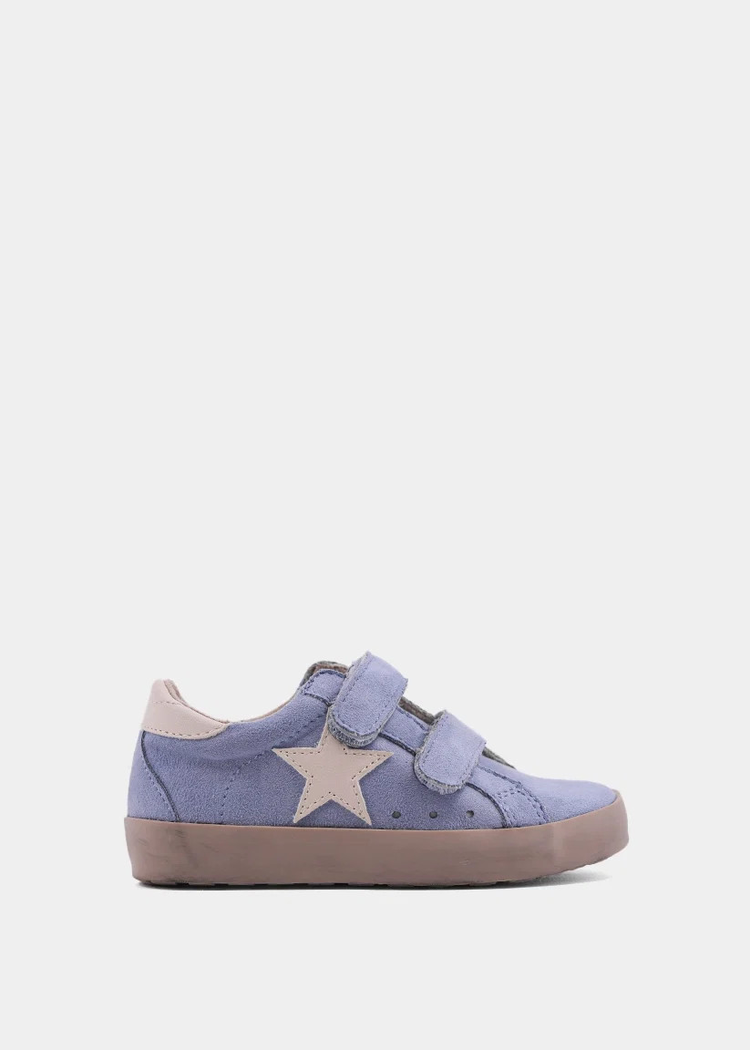 SUNNY MINI Light Blue Suede Sneaker for Toddlers | Easy Velcro Style | SHUSHOP