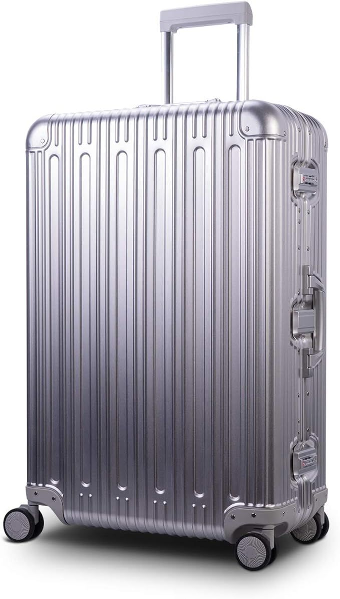 TRAVELKING All Aluminum Luggage Zipperless Hard Shell Suitcase with TSA Lock Spinner Wheels Light... | Amazon (US)