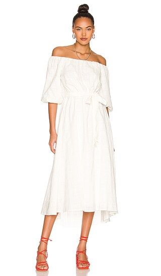 Bowes Midi Dress in White | Revolve Clothing (Global)