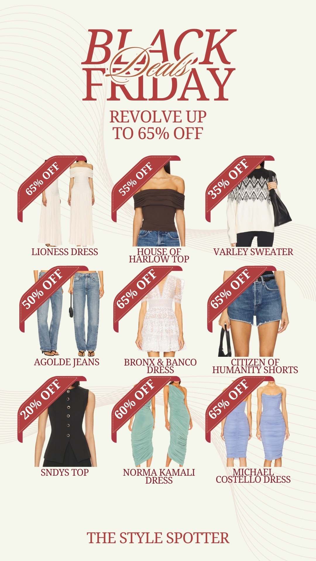 Black Friday Deal 🎄 💝 
Save up to 65% on select items on Revolve! Including dresses, denim, sweaters and more.

#LTKCyberWeek #LTKGiftGuide #LTKHoliday