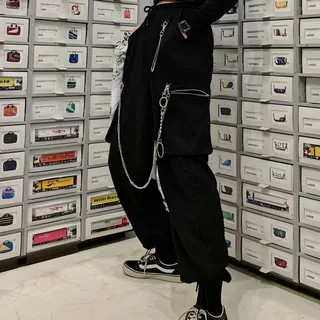 MELLO - Chain-Detailed Harem Pants | YesStyle | YesStyle Global