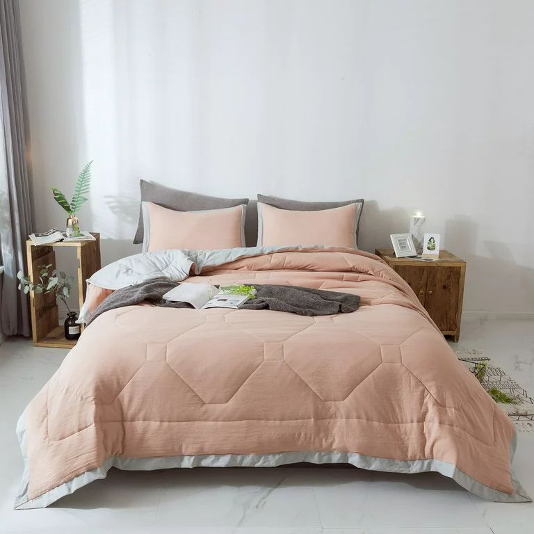 Quilted Comforter Set with Ruffled Trim Edge | Walmart (US)