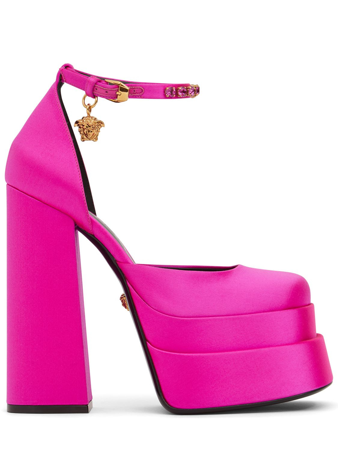 Versace - 155mm platform satin pumps - Fuchsia | Luisaviaroma | Luisaviaroma