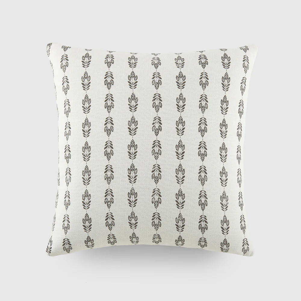 Folk Leaves Décor Throw Pillow | Linens and Hutch