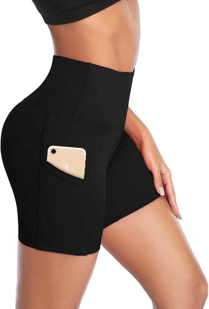 DAYOUNG Women Yoga Shorts High Waist Tummy Control Workout Biker Running Athletic Compression Sho... | Amazon (US)