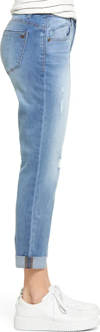 Ripped Crop Straight Leg Jeans | Nordstrom