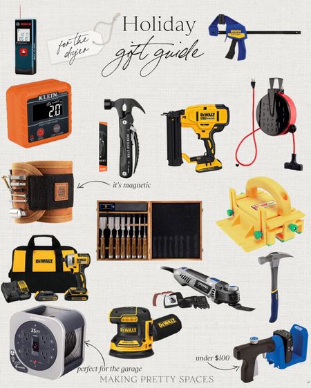 Holiday gift guide for the DIY’er!

Dewalt, Amazon, tools, diy, multi tool, nailer, sander, extension cord, level, kreg jig, gift ideas

#LTKhome #LTKHoliday #LTKGiftGuide