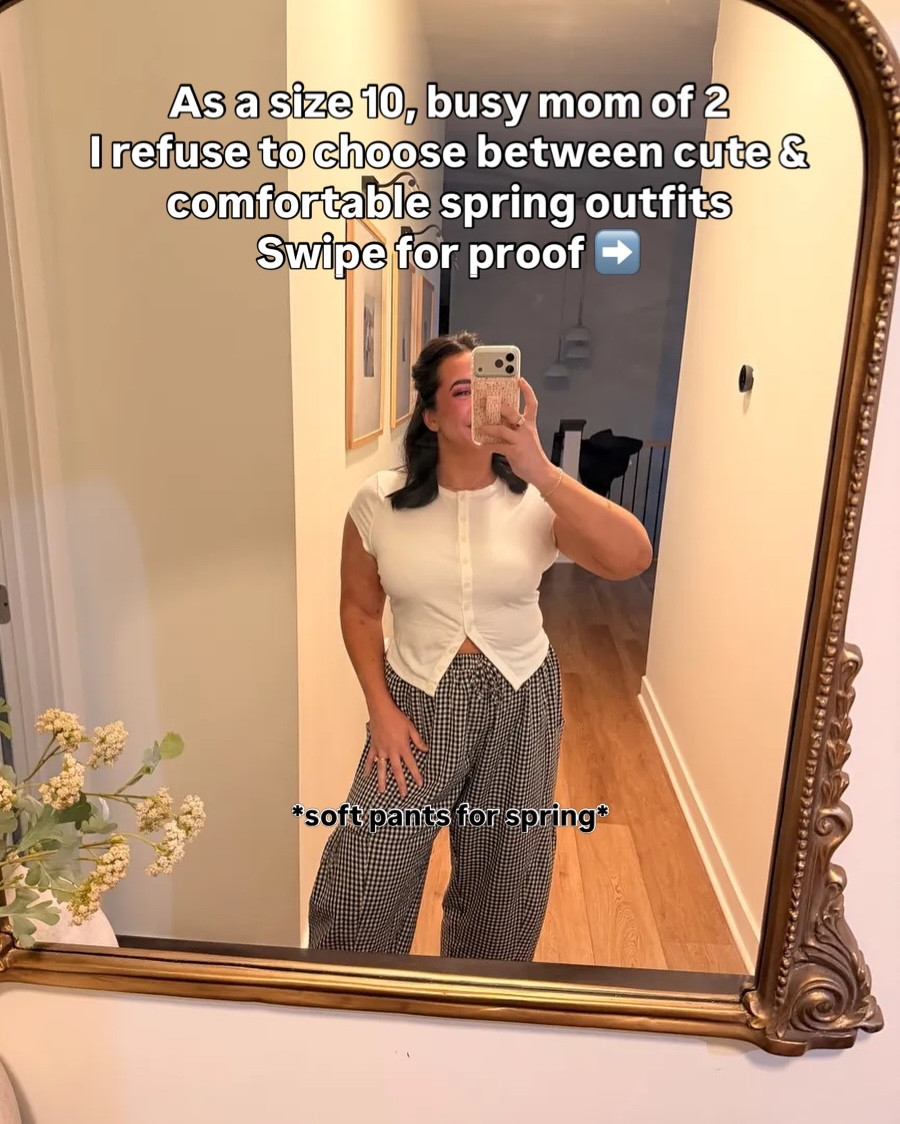 Midsize approved soft pants for spring :) 
Size L in all, except all Tarse pants run big! I do a M. 

#LTKMidsize #LTKSeasonal #LTKootd