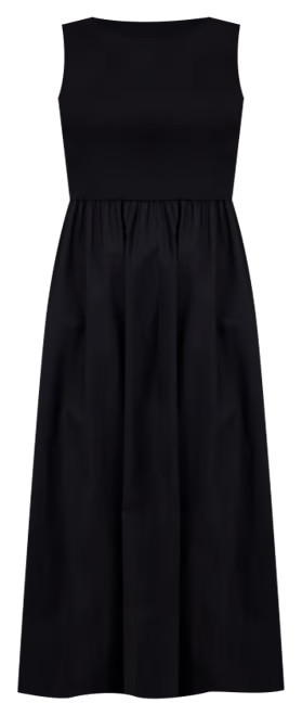 Women's Sleeveless Mixed-Media Midi Dress | Macy's