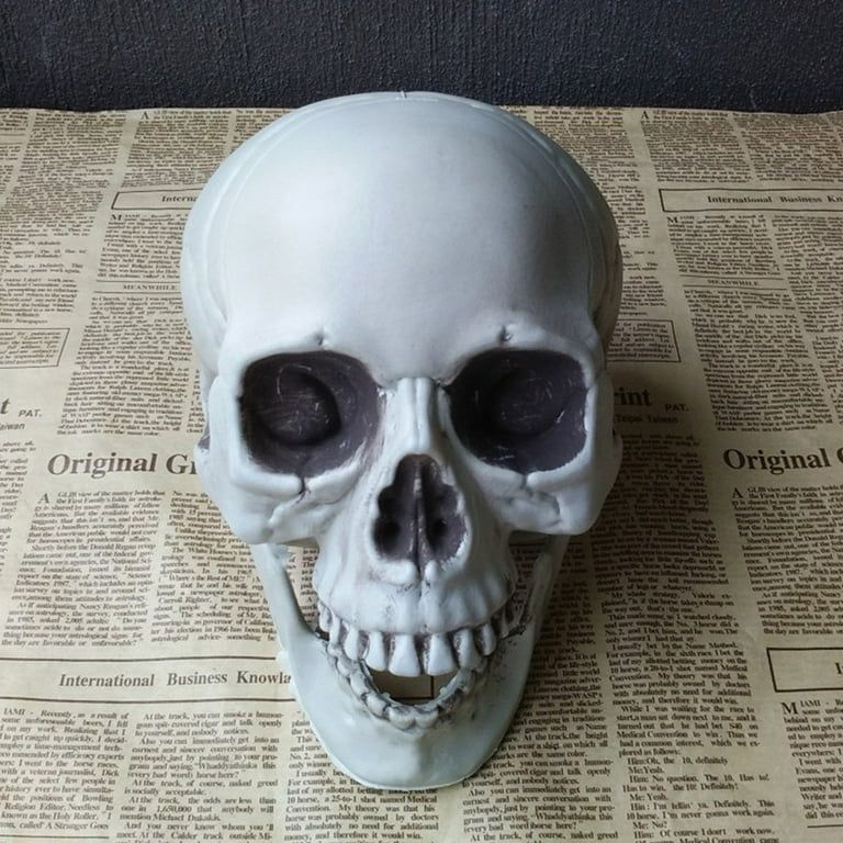 Etereauty Halloween Simulation Skull Decoration Scary Skull Skeleton Figurine Statue for Hallowee... | Walmart (US)