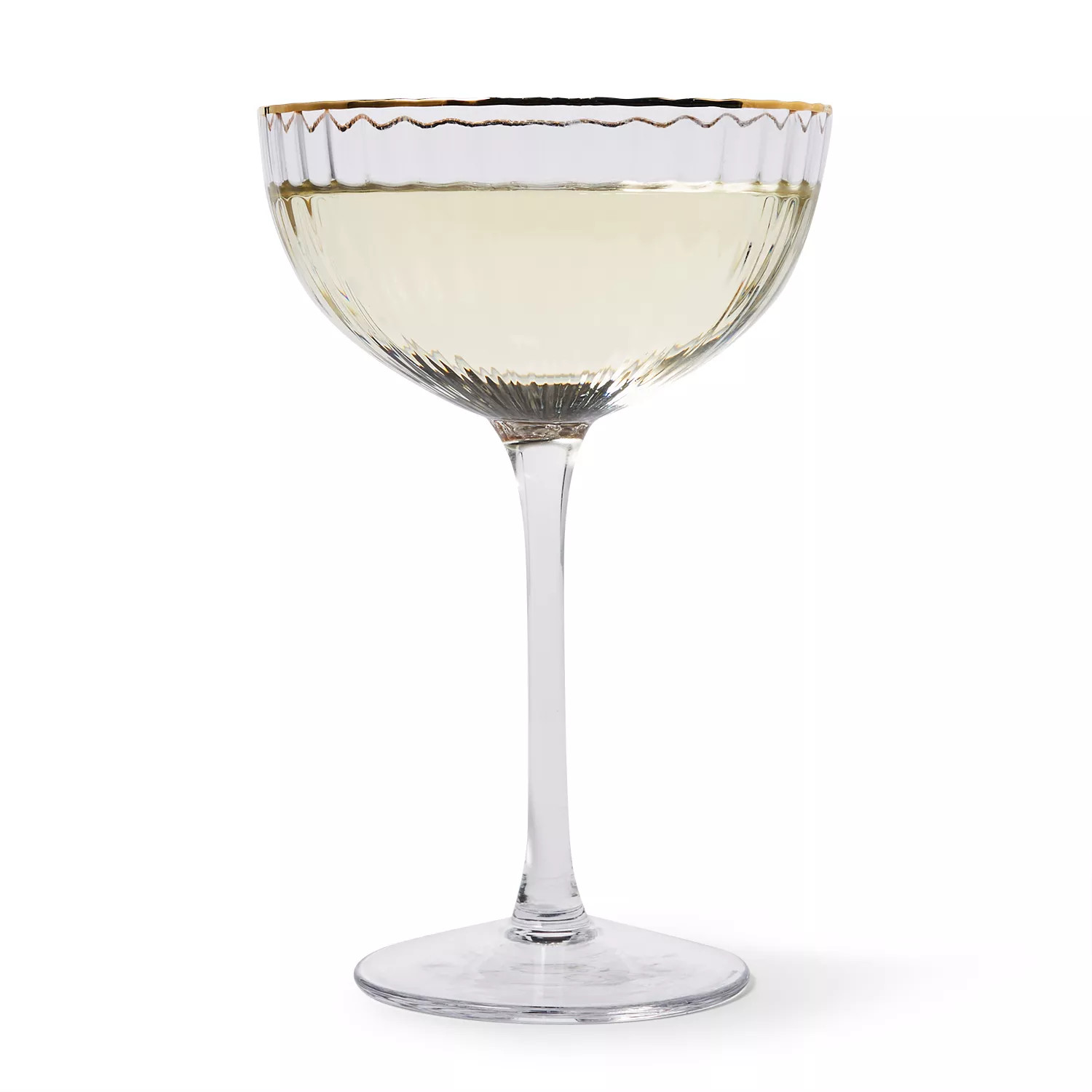 Sur La Table Gold Rim Coupe Glasses | Sur La Table