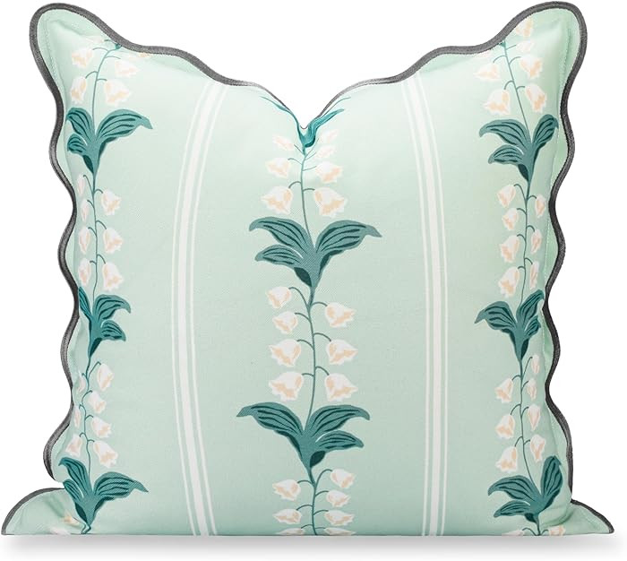 Hofdeco Premium Coastal Hampton Patio Indoor Outdoor Throw Pillow Cover Only, 20"x20" Water Repel... | Amazon (US)