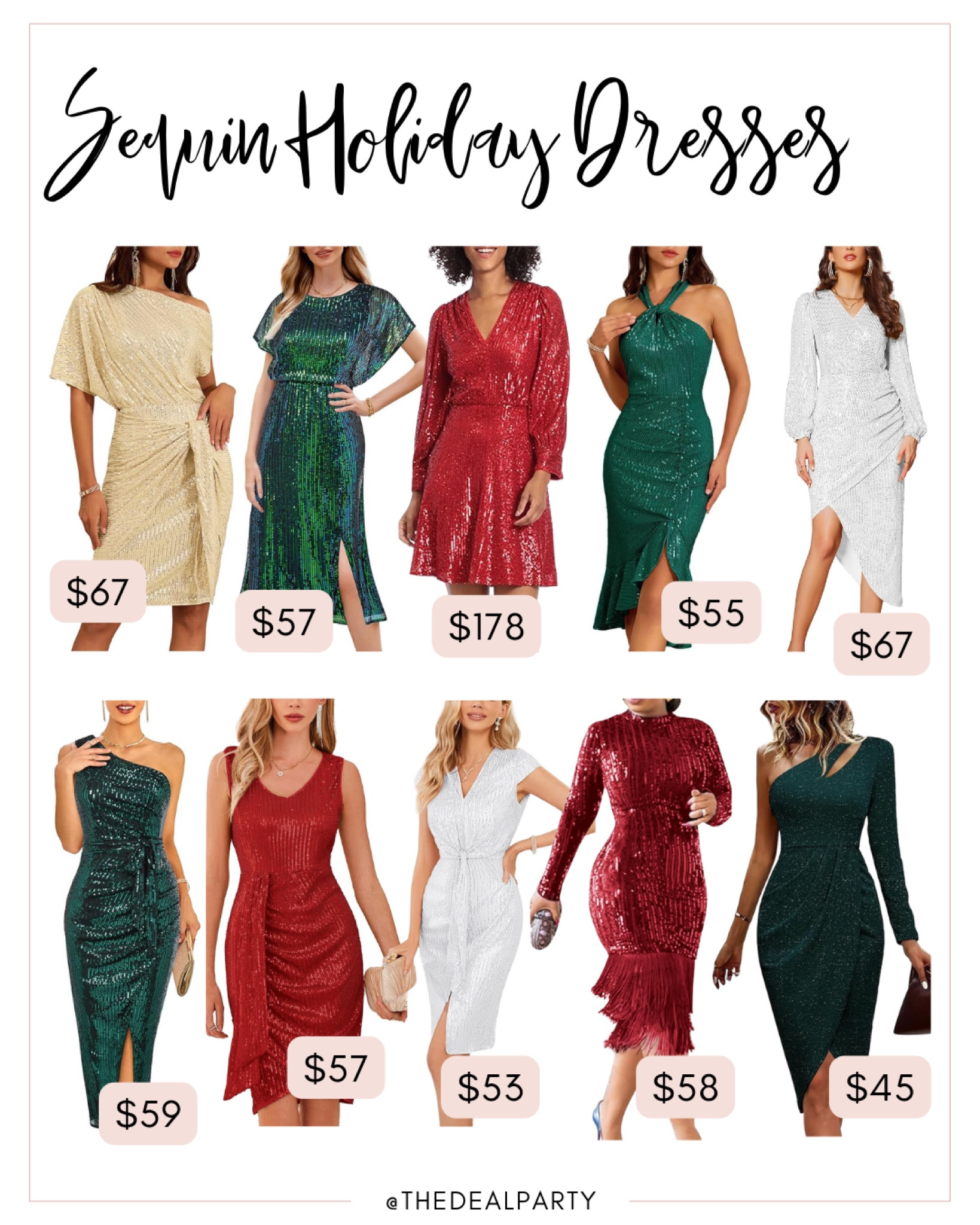 Sequin Holiday Dresses | Holiday Dress | Holiday Outfits | New Years Eve 

#LTKSeasonal #LTKfindsunder100 #LTKHoliday