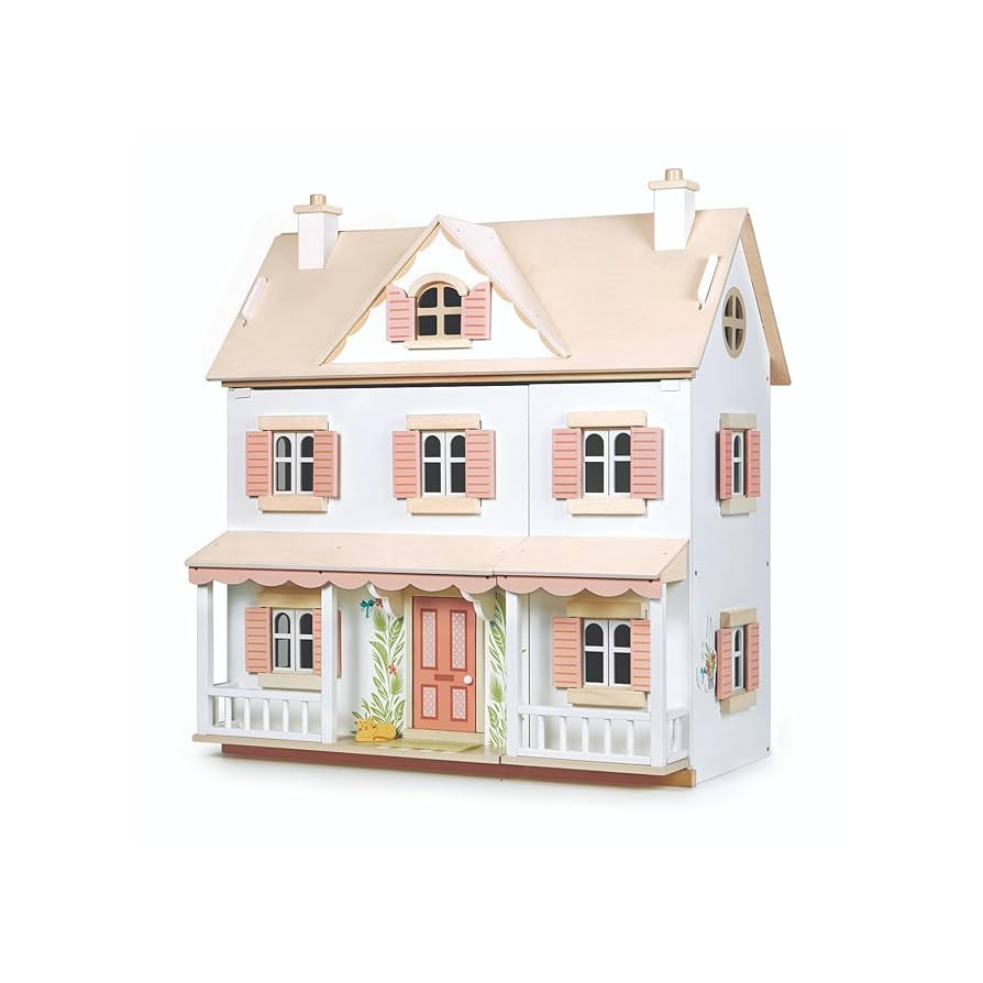 Tender Leaf Toys - Humming Bird House - 3 Story Large Wooden Colonial Style Doll House - Encourag... | Amazon (US)