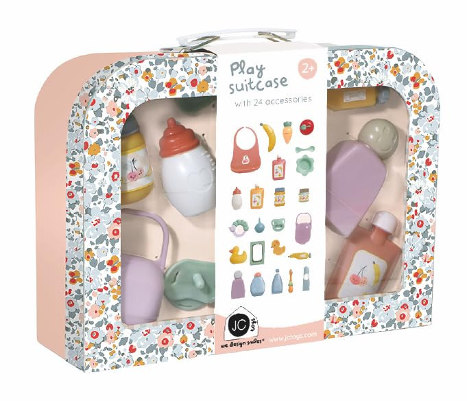 JC Toys Baby Doll Travel Case with 24 Accessories - Feeding, Bath & Care Essentials for Imaginati... | Amazon (US)
