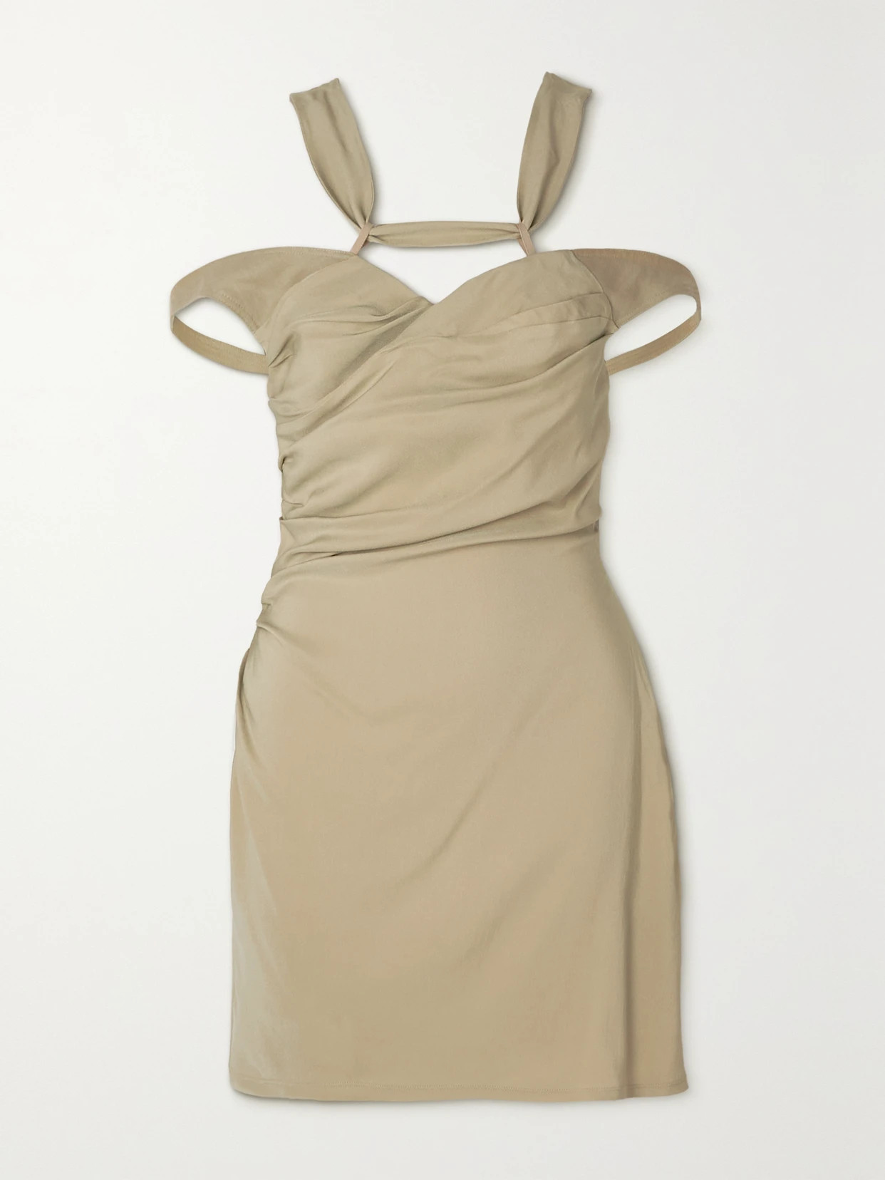 Jacquemus - Soffio Crepe Mini Dress - Beige | NET-A-PORTER (UK & EU)
