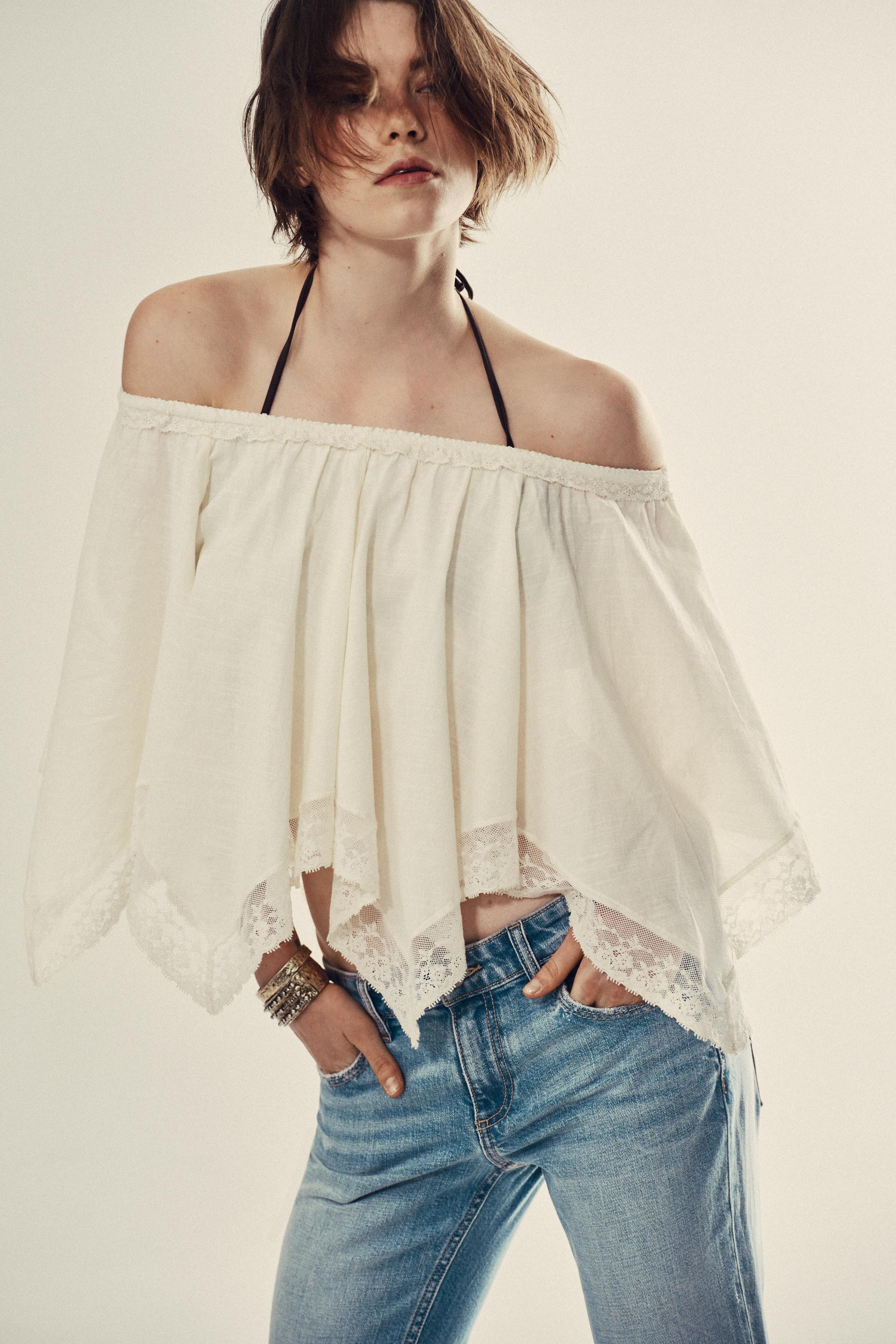 LACE CAPE TOP | Zara US