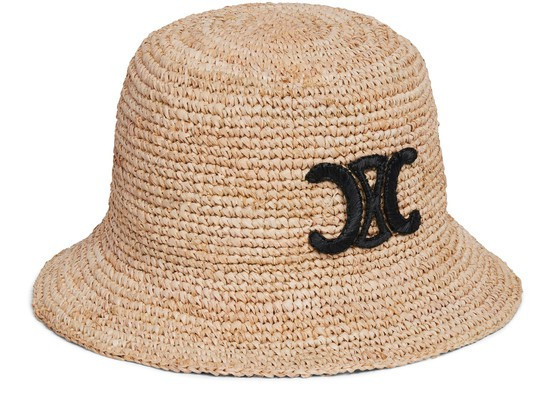 Natural Raffia Triomphe Bucket Hat - CELINE | 24S (APAC/EU)